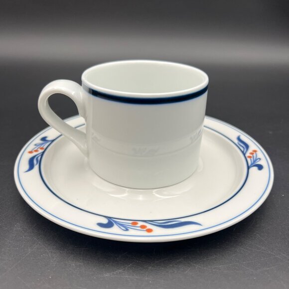 Dansk Bistro Maribo Pattern Flat Coffee Cup & Saucer Set (s) - Picture 8 of 12